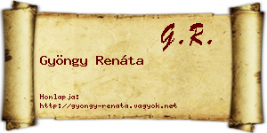 Gyöngy Renáta névjegykártya