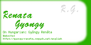 renata gyongy business card