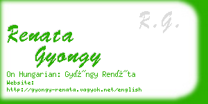 renata gyongy business card